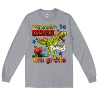 Heather Grey ready to crush 4th grade Long Sleeve Tee - BundleAndBundleShop