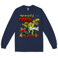 Navy ready to crush 4th grade Long Sleeve Tee - BundleAndBundleShop
