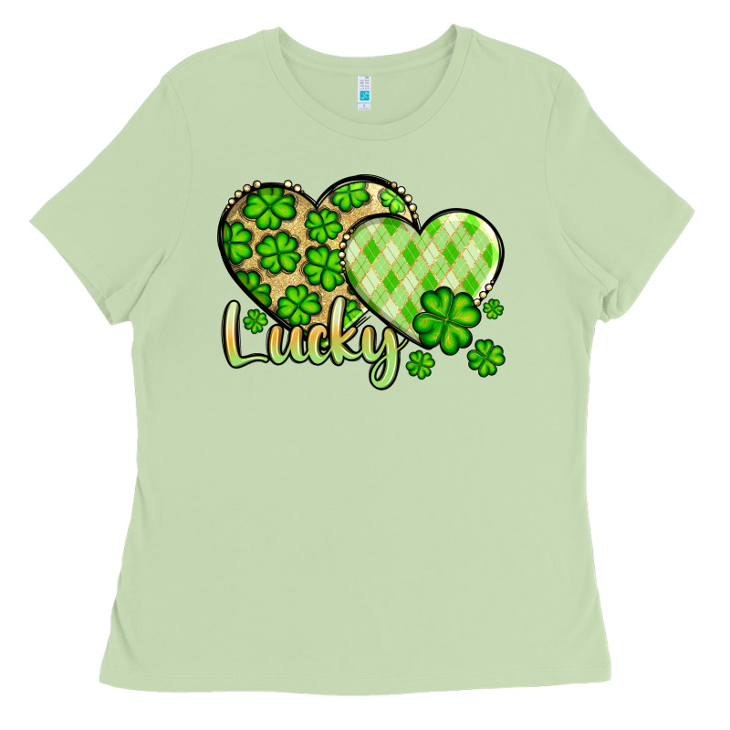 St. Patrick's Lucky Hearts Ladies Tee by OliviaCreatesArt | Teevron