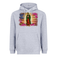 Heather Grey america our lady of guadalupe Heavyweight Hoodie - JahusDesignShop