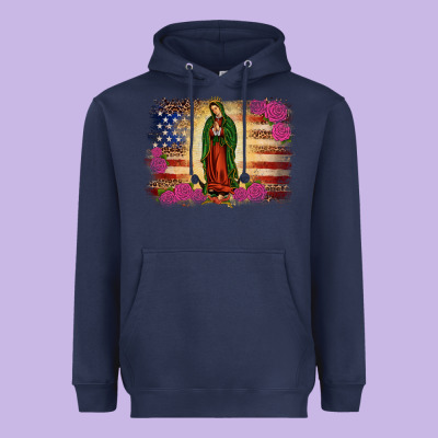 America Our Lady Of Guadalupe Heavyweight Hoodie Designed By Jahusdesignshop
