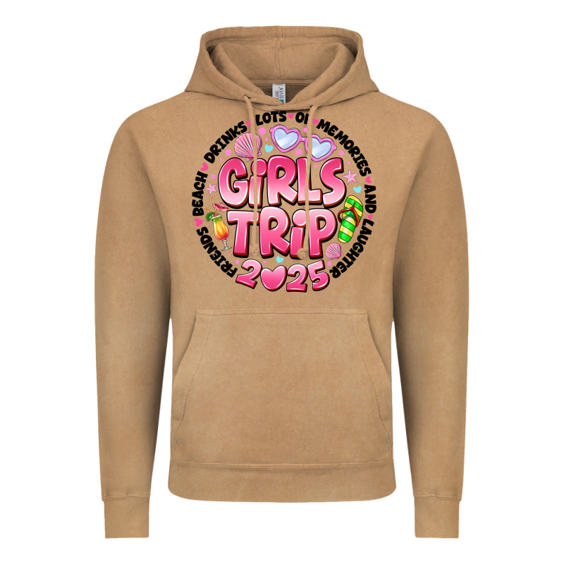 Grils Trip 2025 Vintage Hoodie by CowhideDigitalArt | Teevron