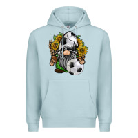 Blue Mist soccer gnome Premium Hoodie - RacoonDesign