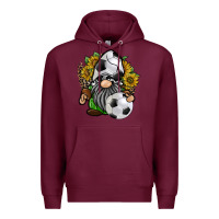 Burgundy soccer gnome Premium Hoodie - RacoonDesign