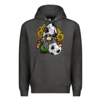 Charcoal Heather soccer gnome Premium Hoodie - RacoonDesign