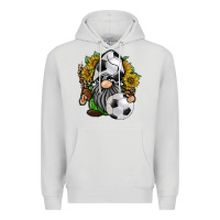 Dove Grey soccer gnome Premium Hoodie - RacoonDesign