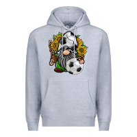 Heather Grey soccer gnome Premium Hoodie - RacoonDesign
