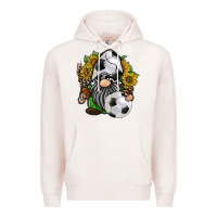 Pale Pink soccer gnome Premium Hoodie - RacoonDesign