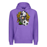 Purple soccer gnome Premium Hoodie - RacoonDesign