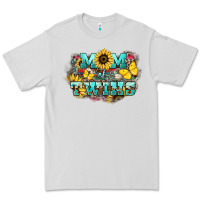 Dove Grey Mom of twins sunflower mothers day Premium Tee - HowdyJamesFarm