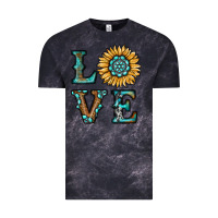 Cloud Black sunflower love Vintage Tee - RanaPortraitStore