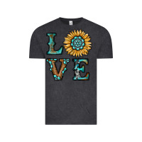 Vintage Black sunflower love Vintage Tee - RanaPortraitStore