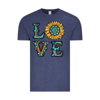 Vintage Denim sunflower love Vintage Tee - RanaPortraitStore