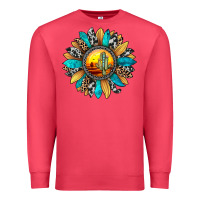 Cardinal sunset sunflower Premium Sweatshirt - JahusDesignShop