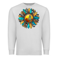 Dove Grey sunset sunflower Premium Sweatshirt - JahusDesignShop