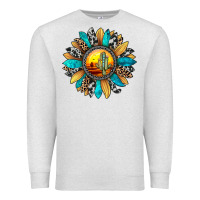 Oatmeal Heather sunset sunflower Premium Sweatshirt - JahusDesignShop