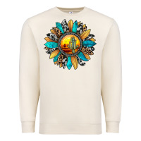 Sunset Sunflower Premium Sweatshirt | Teevron