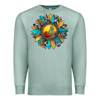 Seafoam sunset sunflower Premium Sweatshirt - JahusDesignShop