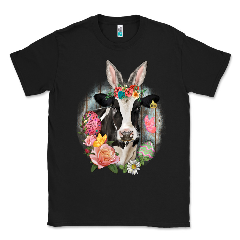 Happy Easter Cow Easter Day Classic Tee by CowGirlArtShop | Teevron