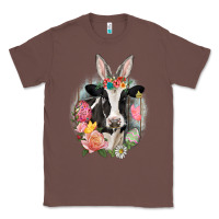 Chestnut Happy Easter Cow Easter Day Classic Tee - CowGirlArtShop