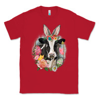 Red Happy Easter Cow Easter Day Classic Tee - CowGirlArtShop