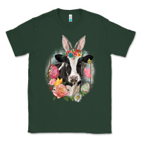Sports Green Happy Easter Cow Easter Day Classic Tee - CowGirlArtShop