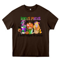 Chocolate Brown hocus pocus i need coffee to focus Heavy Core Tee - CowGirlArtShop