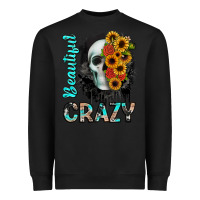 Black beautiful crazy skull Heavyweight Sweatshirt - JahusDesignShop