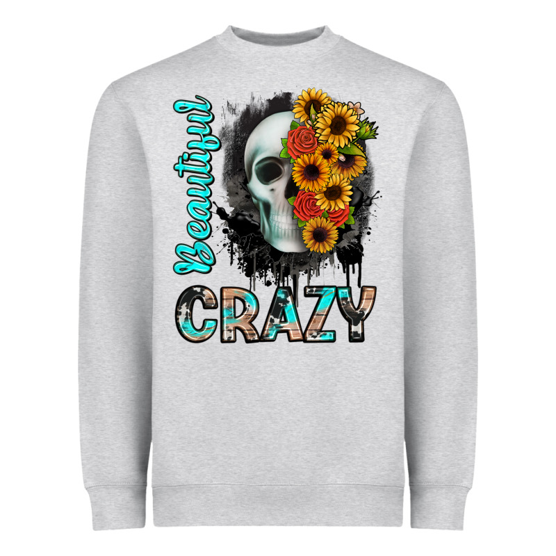 Beautiful Crazy Skull Heavyweight Sweatshirt by JahusDesignShop | Teevron