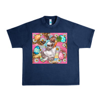 Navy Easter Bunny And Egg With Leopard Pattern Tumbler Urban Heavy Tee - BundleAndBundleShop