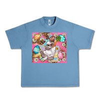 Pebble Blue Easter Bunny And Egg With Leopard Pattern Tumbler Urban Heavy Tee - BundleAndBundleShop