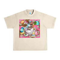 Sandshell Easter Bunny And Egg With Leopard Pattern Tumbler Urban Heavy Tee - BundleAndBundleShop
