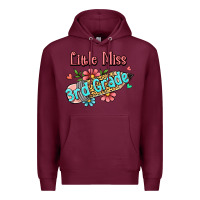 Burgundy little miss third grade Premium Hoodie - Jasminsmagicworld