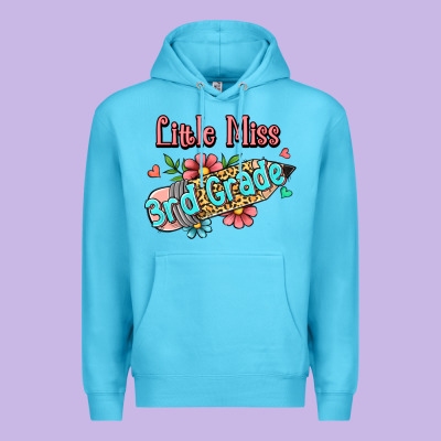 Little Miss Third Grade Premium Hoodie Designed By Jasminsmagicworld