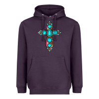 Plum gemstone cross Heavyweight Hoodie - JahusDesignShop