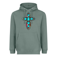 Sage gemstone cross Heavyweight Hoodie - JahusDesignShop