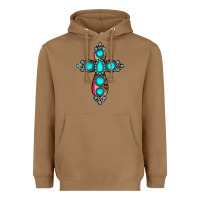 Toasted Coconut gemstone cross Heavyweight Hoodie - JahusDesignShop