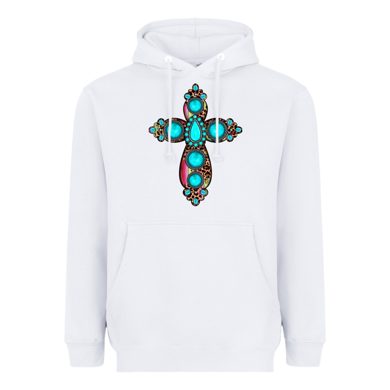 Gemstone Cross Heavyweight Hoodie by JahusDesignShop | Teevron