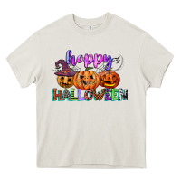 Cream happy halloween Heavy Core Tee - CowGirlArtShop