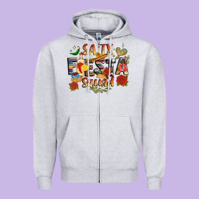 Fiesta Squad Zipper Hoodie Designed By Jahusdesignshop