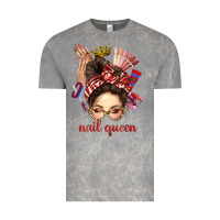 Cloud Rock nail queen messy bun with crown bbs Vintage Tee - BundleAndBundleShop