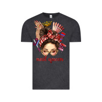 Vintage Black nail queen messy bun with crown bbs Vintage Tee - BundleAndBundleShop