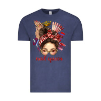 Vintage Denim nail queen messy bun with crown bbs Vintage Tee - BundleAndBundleShop