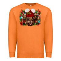 Carrot highland cow christmas Premium Sweatshirt - JahusDesignShop