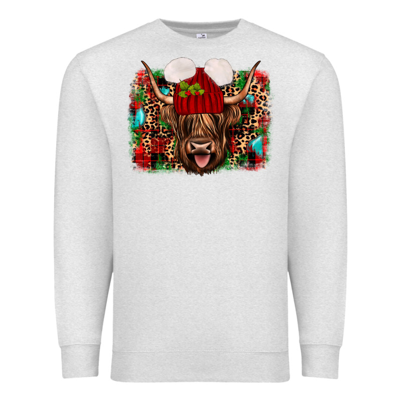 Highland Cow Christmas Premium Sweatshirt by JahusDesignShop | Teevron