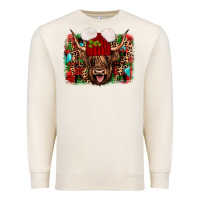 Sandshell highland cow christmas Premium Sweatshirt - JahusDesignShop