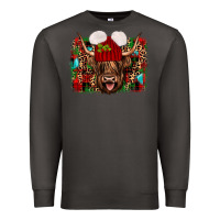 Smoke highland cow christmas Premium Sweatshirt - JahusDesignShop