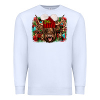 White highland cow christmas Premium Sweatshirt - JahusDesignShop