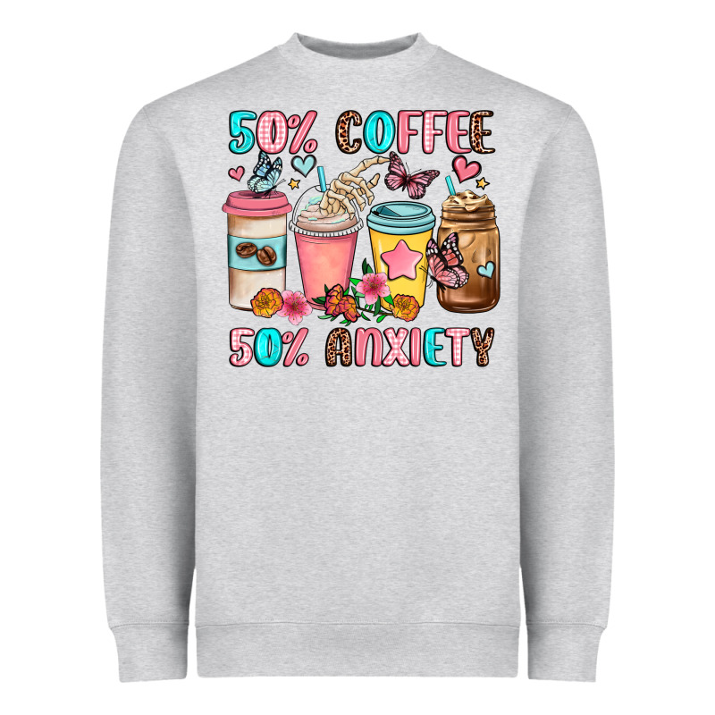 Half Teacher Half Coffee Heavyweight Sweatshirt by JahusDesignShop | Teevron