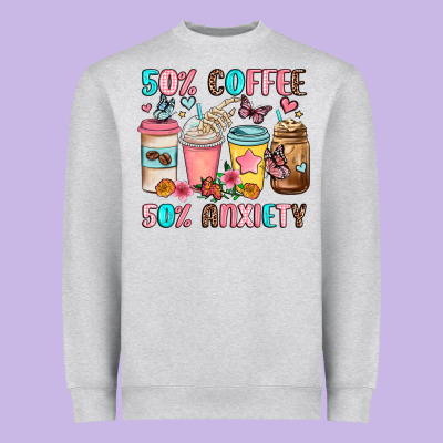 Half Teacher Half Coffee Heavyweight Sweatshirt Designed By Jahusdesignshop